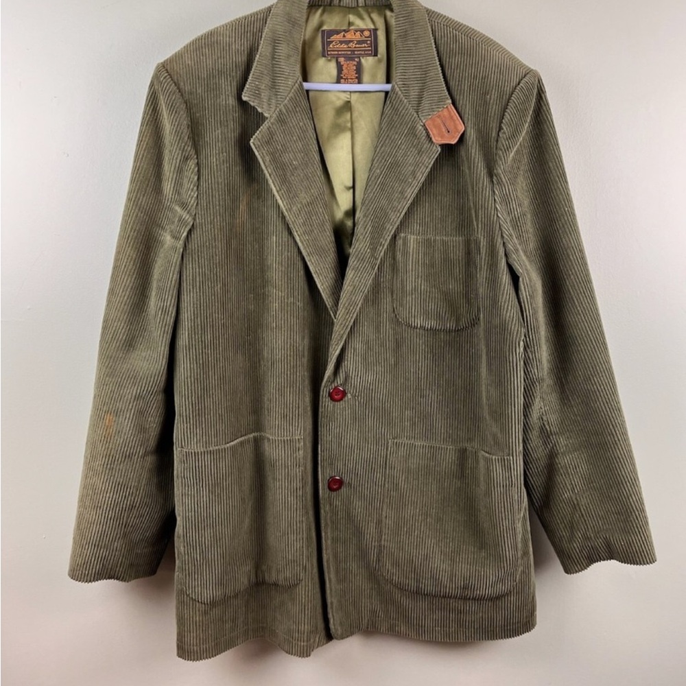 Eddie Bauer Olive Corduroy Blazer